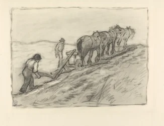 Ploughing the Hillside, c.1905
